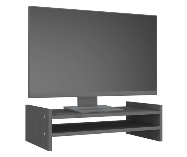 Monitorllvny, szrke, 50x27x15 cm, tmr feny