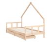 Παιδικό Κρεβάτι με Συρτάρια, 90x200 εκ., από Μασίφ Ξύλο Πεύκου