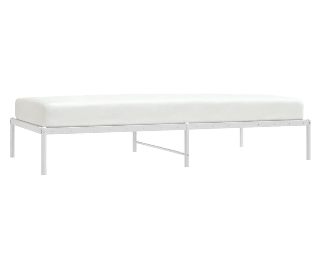 Cadru pat metalic, alb, 100x200 cm - 4