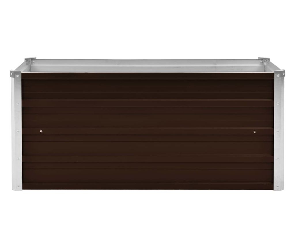 Градинска повдигната леха, кафява, 100x40x45 см, поцинкована стомана - 3
