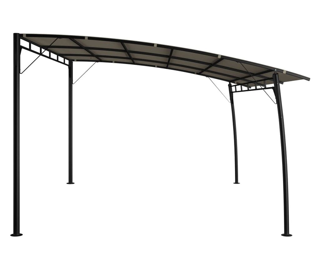 Градински павилион, тауп сив, 4 x 3 x 2,55 м - 3