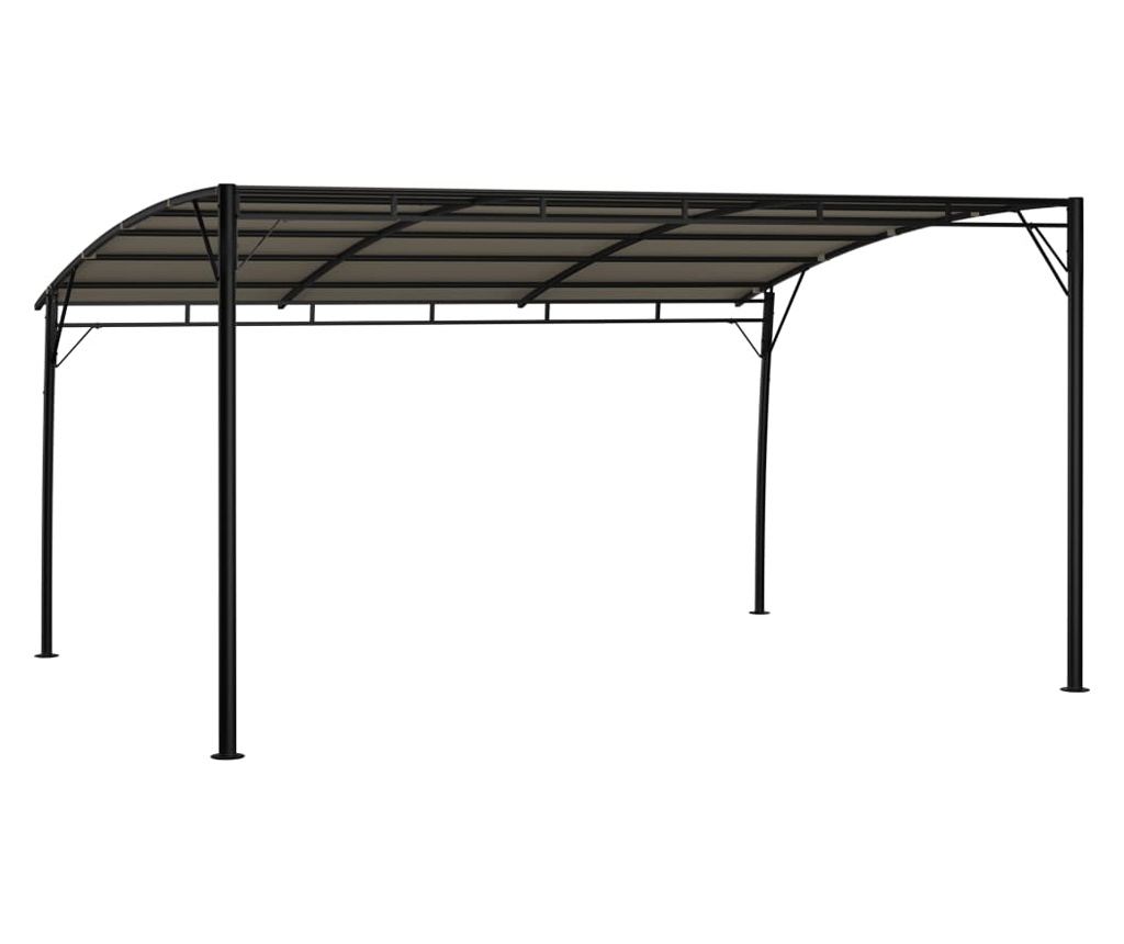 Градински павилион, тауп сив, 4 x 3 x 2,55 м - 4