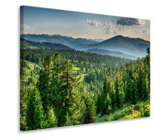 Muralo Vászonkép trópusi erdei táj, fák, nappali étkező dekoráció 90x60
