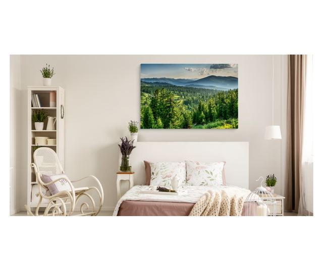 Muralo Vászonkép trópusi erdei táj, fák, nappali étkező dekoráció 90x60