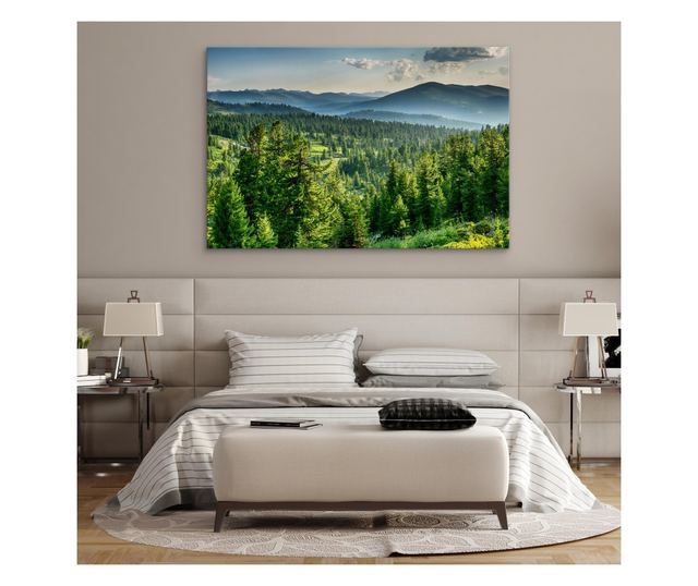 Muralo Vászonkép trópusi erdei táj, fák, nappali étkező dekoráció 90x60