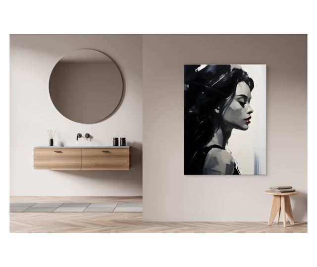 Muralo Vászonkép egy gyönyörű nő portréja exkluzív és modern dekoráció a nappaliba vagy a hálószobába 80x120