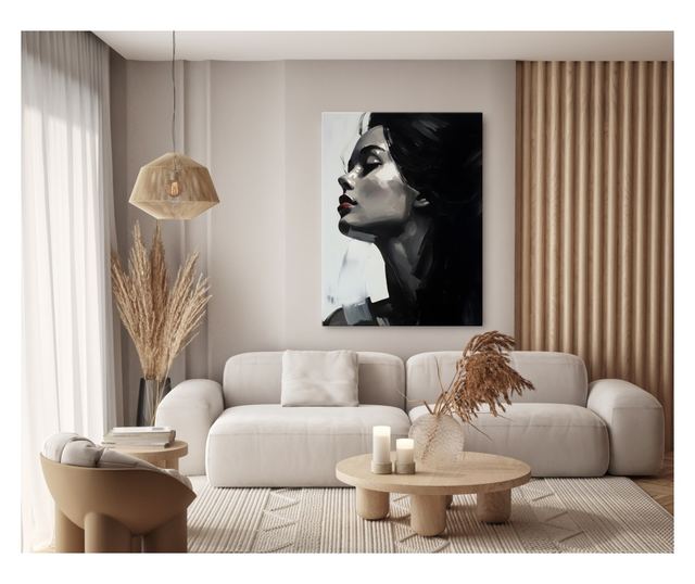 Muralo Vászonkép gyönyörű nő, exkluzív dekoráció absztrakció a nappaliba, hálószobába 50x70