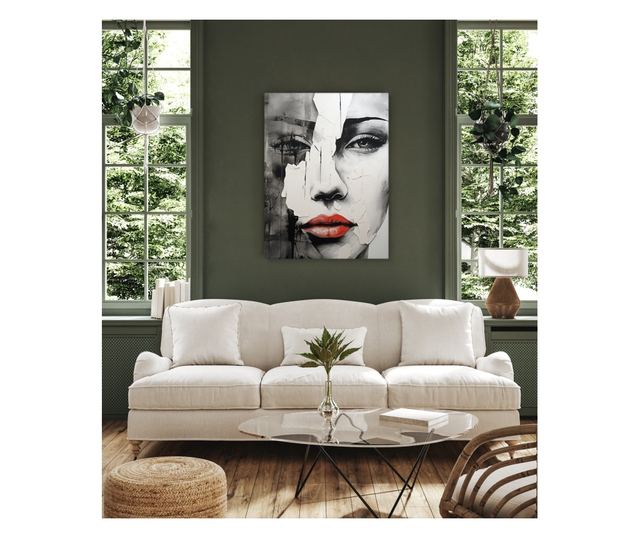 Muralo Vászonkép absztrakt márvány arc, nő, glamour stílusú nappali hálószoba 40x50