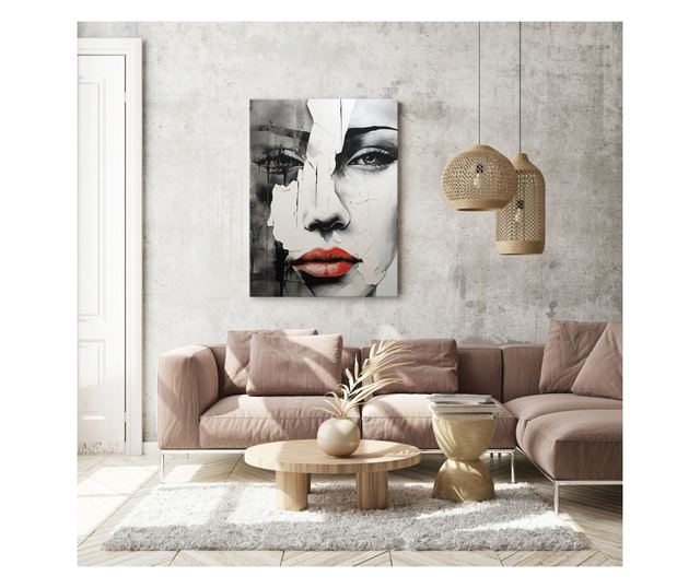 Muralo Vászonkép absztrakt márvány arc, nő, glamour stílusú nappali hálószoba 40x50