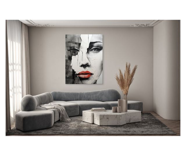 Muralo Vászonkép absztrakt márvány arc, nő, glamour stílusú nappali hálószoba 40x50