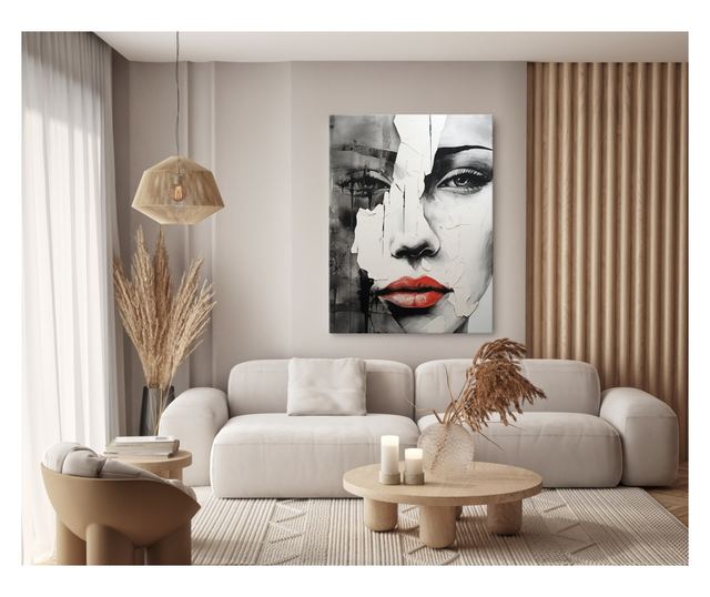 Muralo Vászonkép absztrakt márvány arc, nő, glamour stílusú nappali hálószoba 40x50