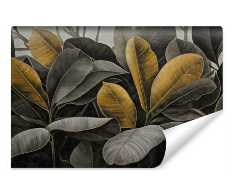 Muralo Fotótapéta absztrakt banán levelek, trópusi növényzet nappali, hálószoba dekoráció