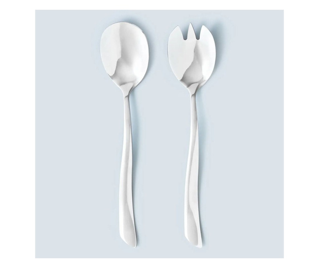 Set tacamuri inox servire salata, 2 piese, mari, AMBITION Wave