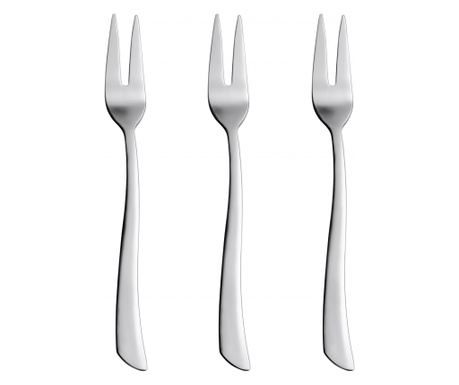 Set furculita de masa pentru carne, 3 piese, inox, AMBITION Wave