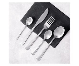 Set tacamuri inox, 30 piese, 6 persoane, cu lingurite cafea, DOMOTTI London