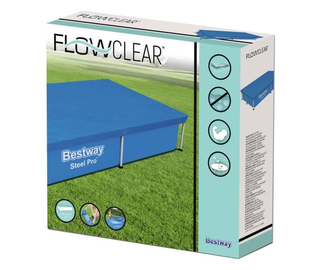 Flowclear medencetakaró 221 x 150 cm