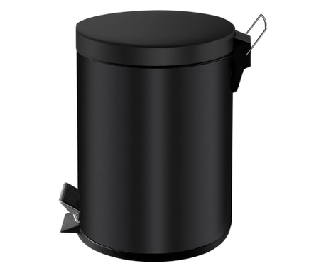 Coș de gunoi cu pedală Classic, negru, 5 L