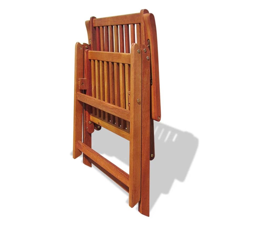 Сгъваеми градински столове, 2 бр., кафява, акация от масивно дърво - 8