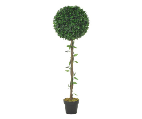 Plantă artificială dafin cu ghiveci, verde, 130 cm
