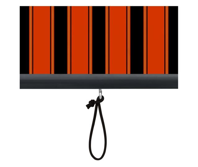 Външна ролетна щора, оранжево и кафяво, 120 x 250 см