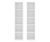 Dulapuri CD-uri, 2 buc., alb, 21 x 16 x 93,5 cm, PAL