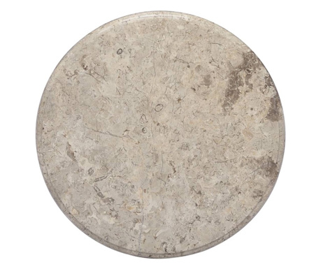 Blat de masă, gri, Ø50x2,5 cm, marmură