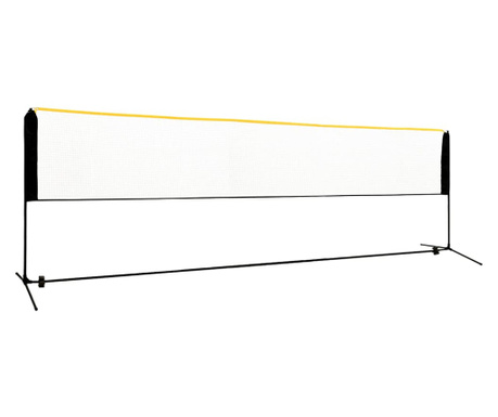 Plasă de badminton reglabilă, 500x103x94-158 cm, metal
