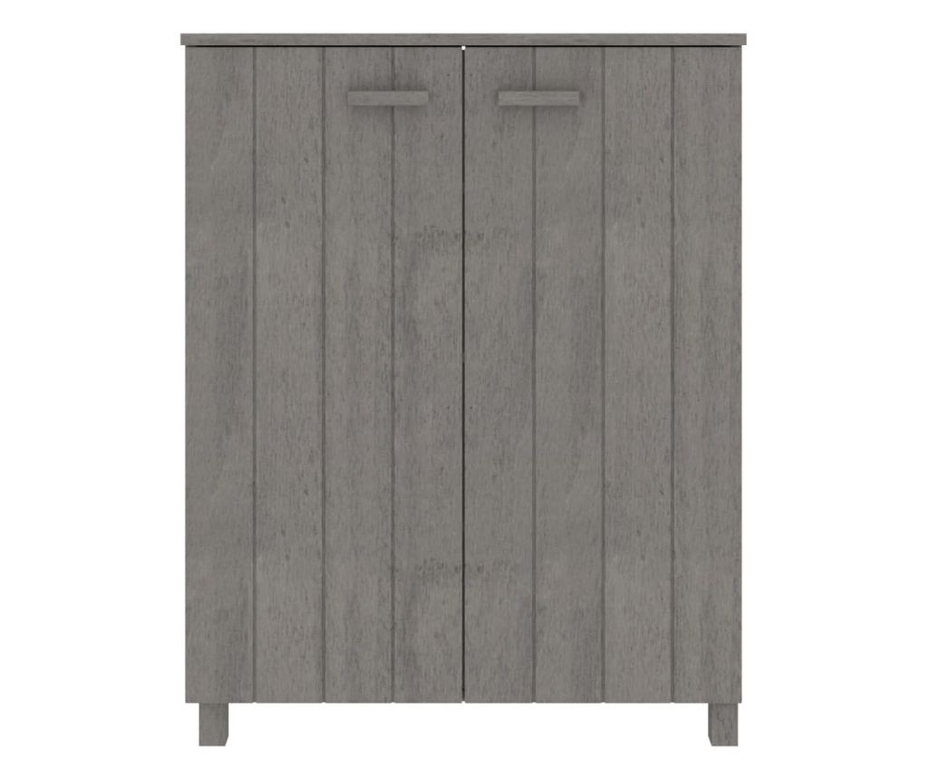 Шкаф за обувки HAMAR светлосив 85x40x108 см бор масив - 3