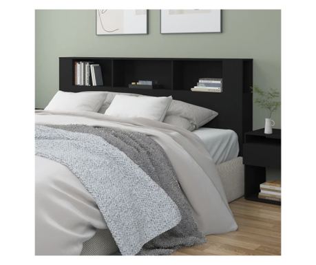 Επιτοίχιο Κεφαλάρι, Μαύρο, 200x18.5x104.5 εκ.