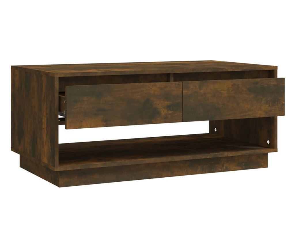 Кафе маса, опушен дъб, 102,5x55x44 см, инженерно дърво - 3