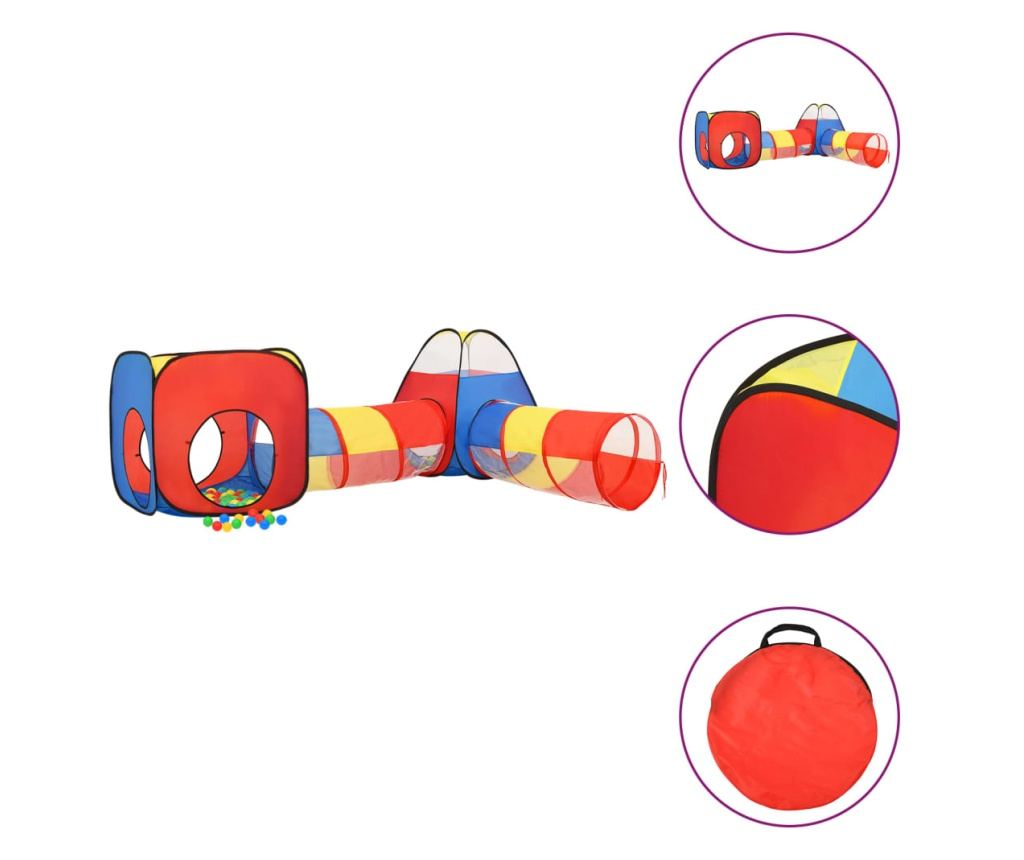 többszínű gyerekjátszósátor 190 x 264 x 90 cm - 3