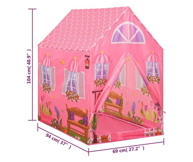 rózsaszín gyerekjátszósátor 69 x 94 x 104 cm