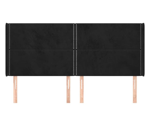 Fekete szrnyas gytbla, 203x16x118/128 cm, brsony