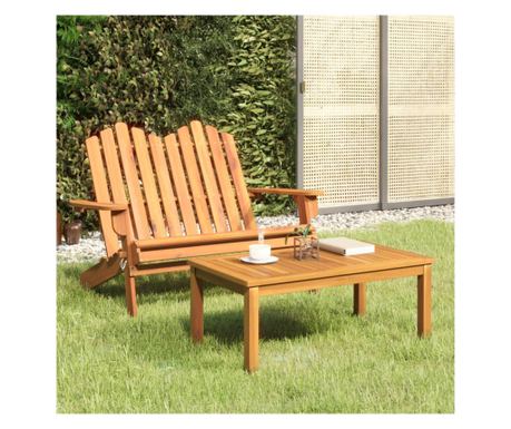 Комплект градински мебели Adirondack, 2 броя, акация от масивно дърво