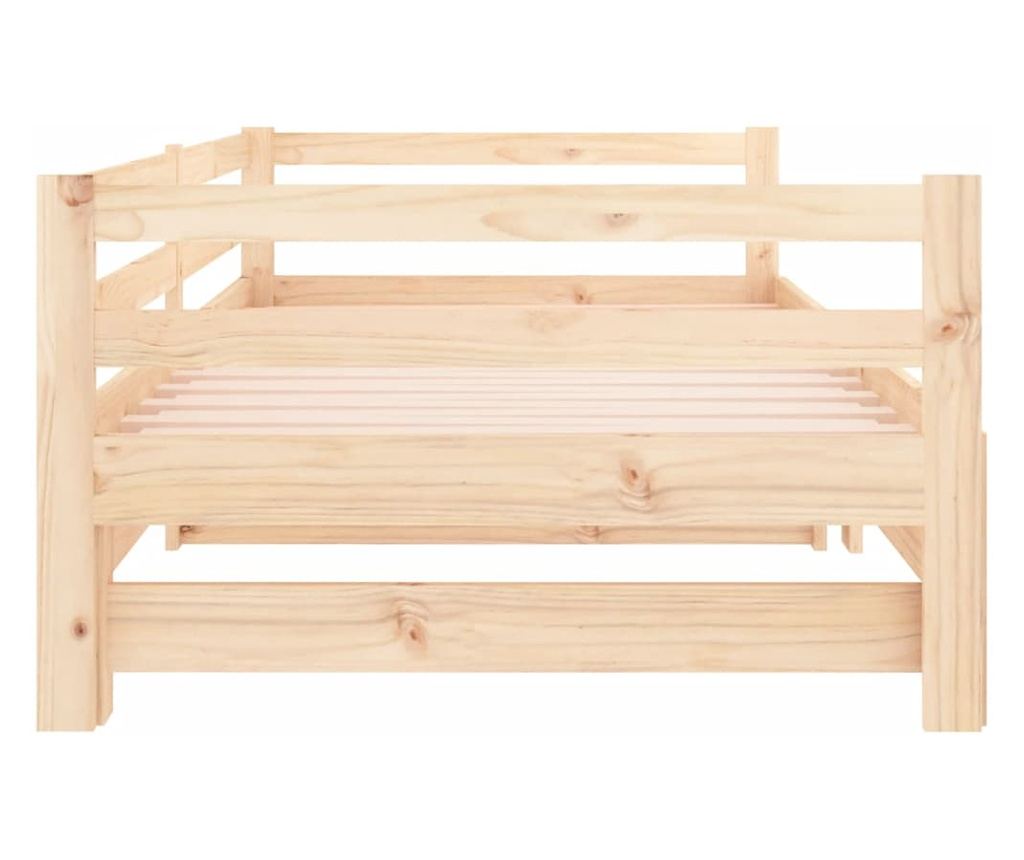 Rozkładane łóżko dzienne 2x(80x200) cm lite drewno sosnowe - 10