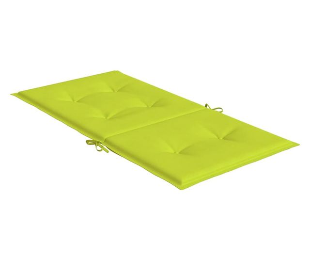 Градински възглавници за сядане, 2 бр., Ярко зелени, 100x50x3 см