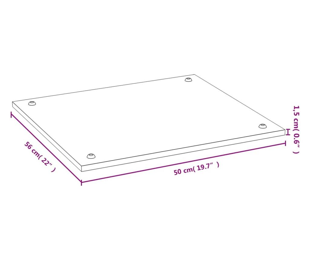 Chránič sporáku, 50x56x1,5 cm, bambus - 4