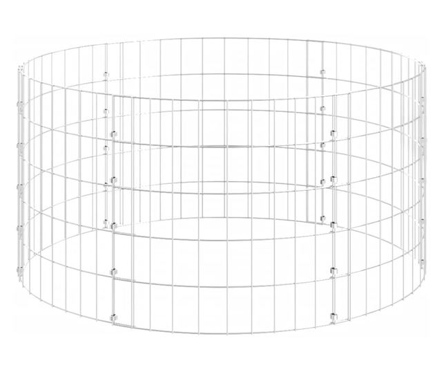 Градинска компостна кофа, 100x50 см, поцинкована стомана