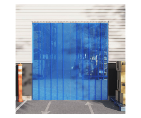 Perdea pentru ușă, albastru, 200 mmx1,6 mm 50 m, PVC