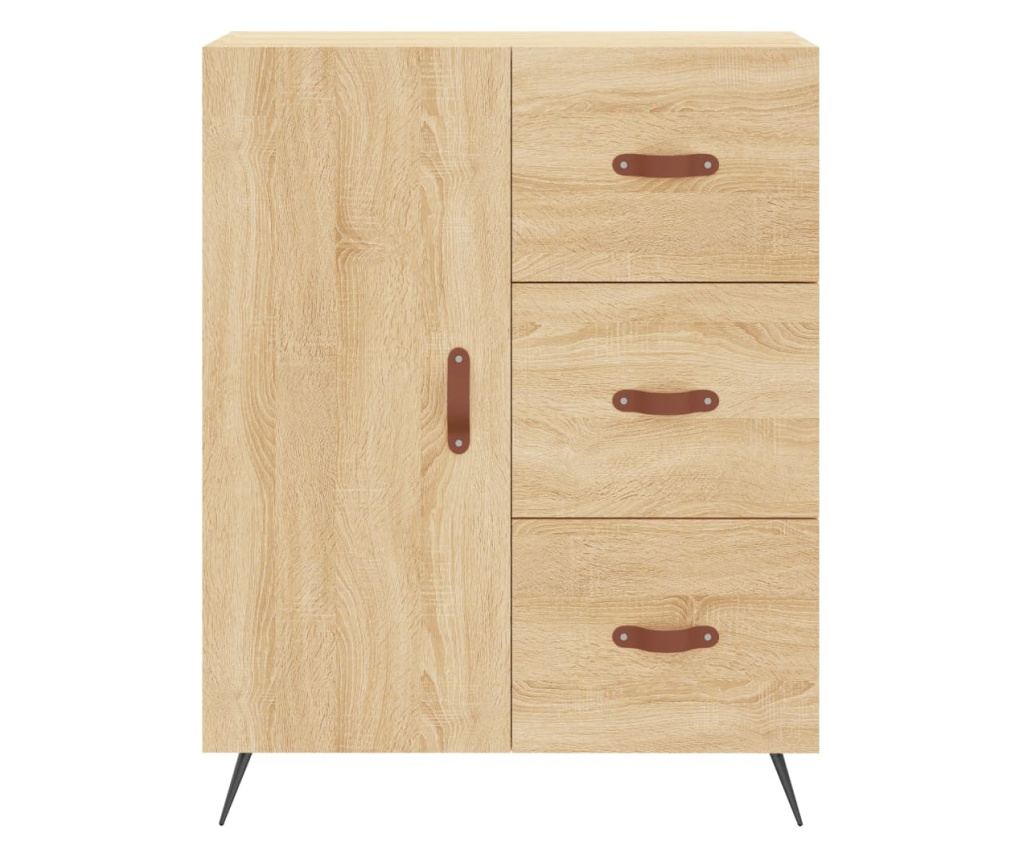 Visoka ormar, hrast sonoma, 69,5x34x180 cm, kompozitno drvo - 8