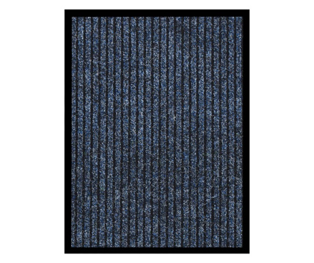 Covoraș intrare, albastru cu dungi, 40x60 cm