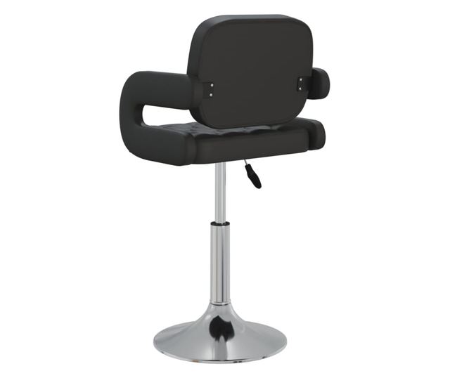 Vrtljivi kuhinjski stoli, 2 kosa, črno umetno usnje