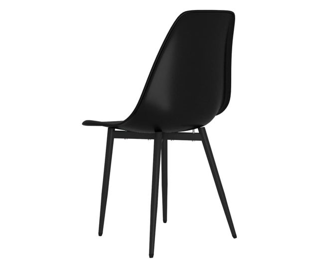 Kuhinjski stoli, 2 kosa, črni, PP