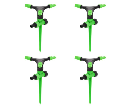 Aspersoare rotative 4 buc. verde și negru 16x13,5x25,5cm ABS&PP