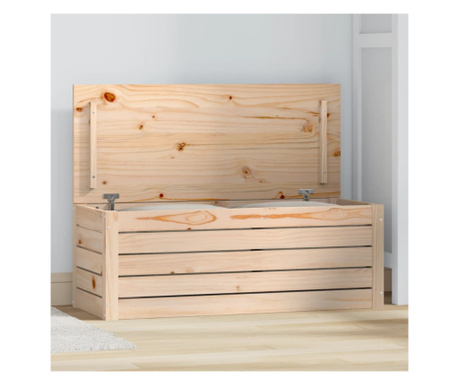 Cutie de depozitare, 89x36,5x33 cm, lemn masiv de pin