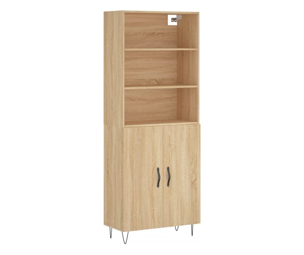 Visoka ormar, hrast sonoma, 69,5x34x180 cm, kompozitno drvo - 2