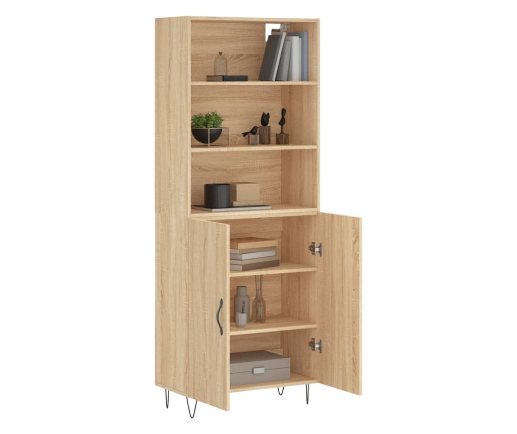 Visoka ormar, hrast sonoma, 69,5x34x180 cm, kompozitno drvo - 3