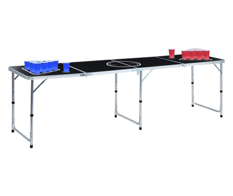 Masă de joc ping pong și bere cu căni și bile, pliantă, 240 cm