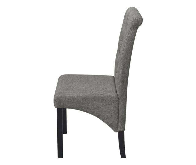 Kuhinjski stoli, 2 kosa, svetlo sivi, tekstil