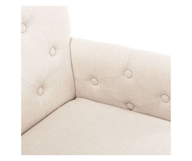 Jedilni stoli z naslonjali za roke, komplet 2, bež, blago